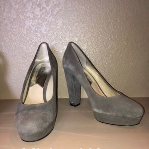 Gray suede Michael Kors pumps
